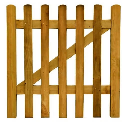 round top picket gate